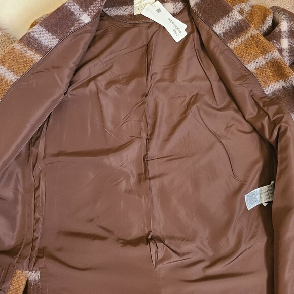 EDC (Esprit) Recycled Plaid Wool Jacket - Medium NWT - Picture 5 of 11